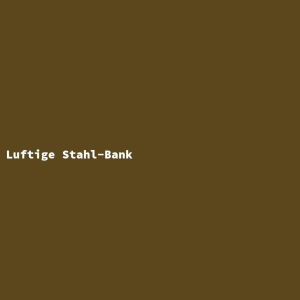 Luftige Stahl-Bank