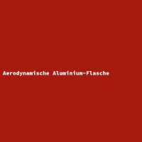 Aerodynamische Aluminium-Flasche