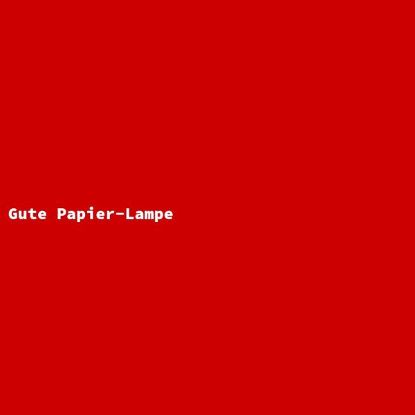 Gute Papier-Lampe