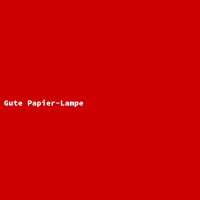 Gute Papier-Lampe