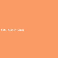 Gute Papier-Lampe
