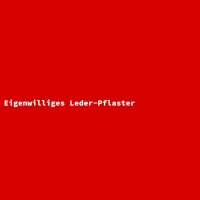 Eigenwilliges Leder-Pflaster