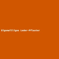 Eigenwilliges Leder-Pflaster