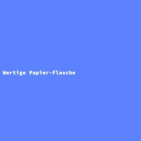 Wertige Papier-Flasche