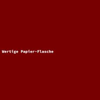 Wertige Papier-Flasche
