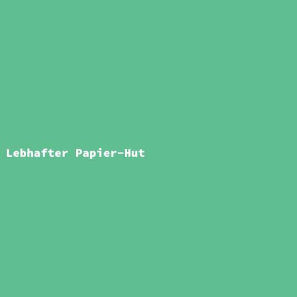 Lebhafter Papier-Hut